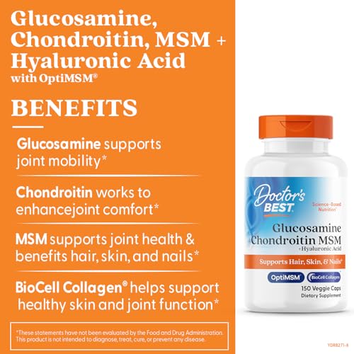 Doctor's Best BioCell Collagen joint-skin bottle supports healthy joints and vibrant hair, skin, and nails.