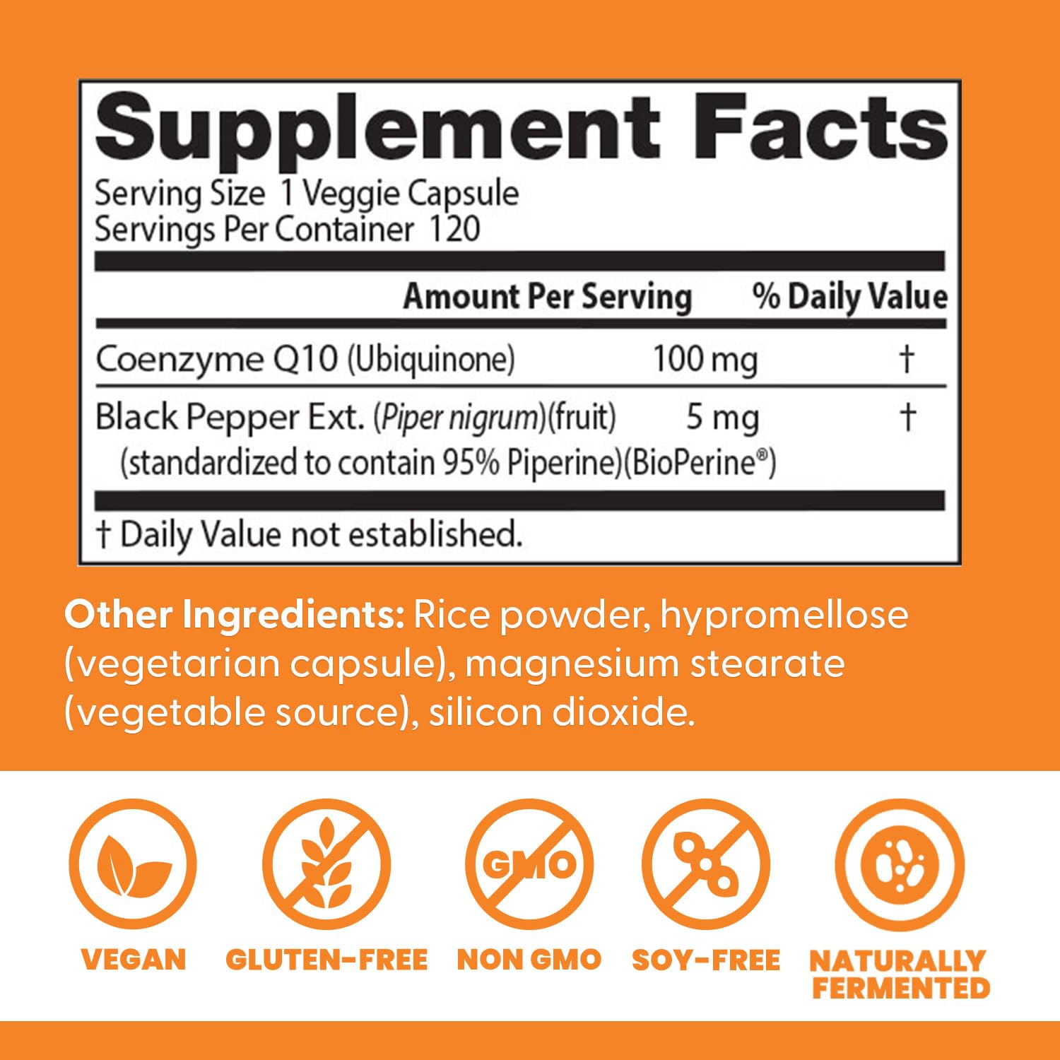 Doctor's Best Bioperine CoQ10 capsules close-up