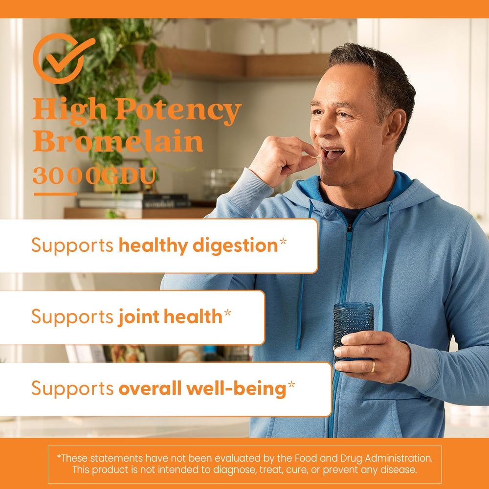 Doctor's Best Bromelain ingredients sourcing emphasizes natural pineapple origin.