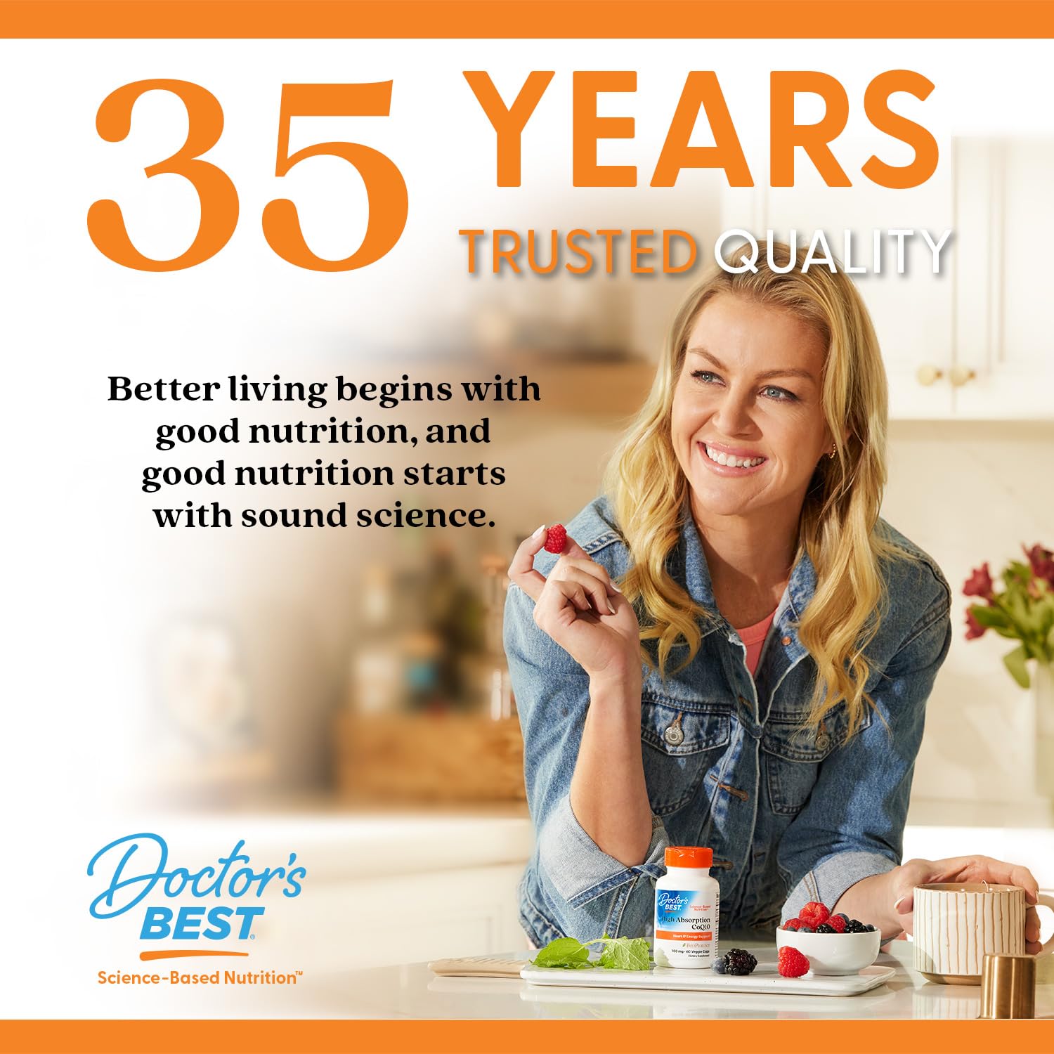 Doctor's BEST chewable B12 tablets ready to chew for a morning routine