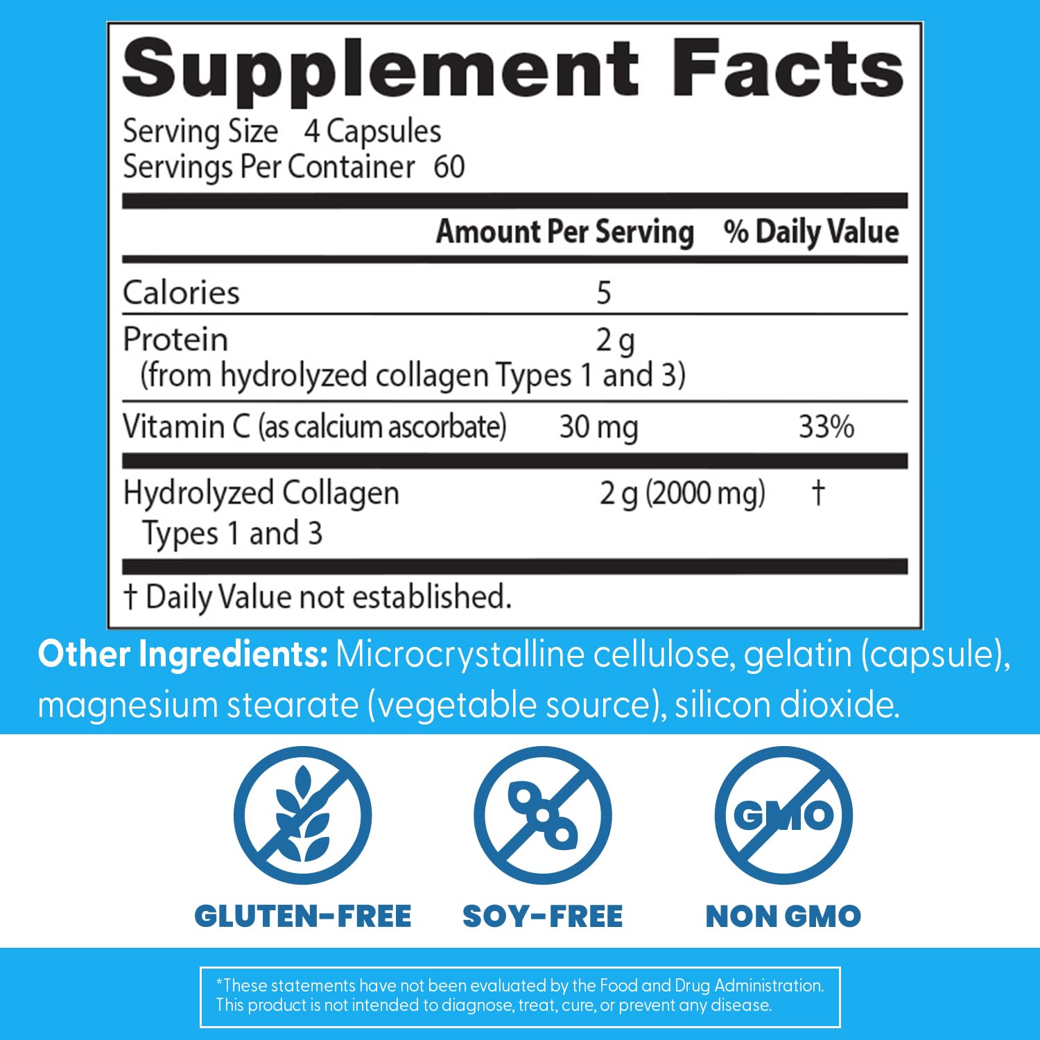 Doctor's Best label back view showcasing non-GMO and gluten-free ingredients