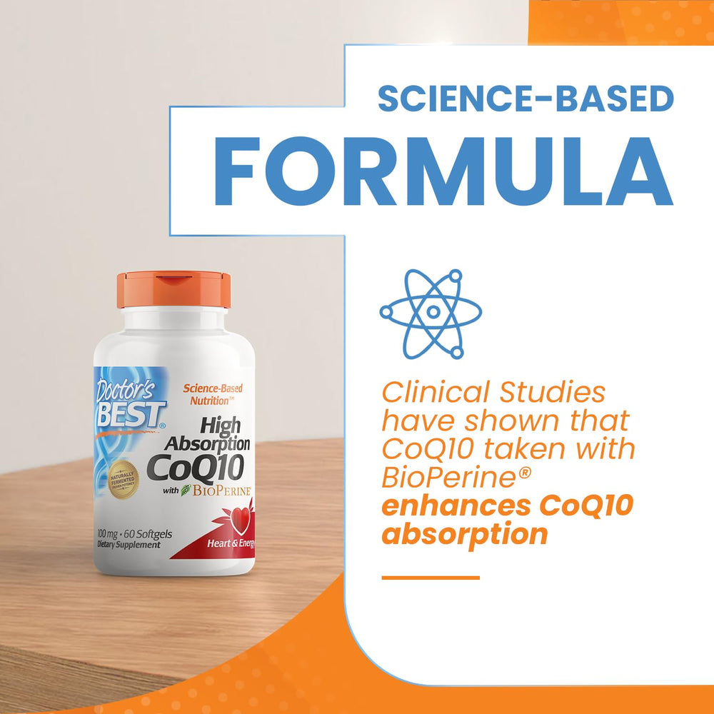 Doctor's Best CoQ10 daily-use softgels ideal for a consistent routine.