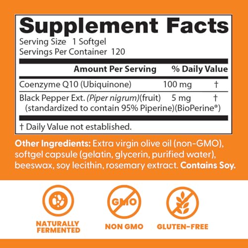 Doctor's Best CoQ10 gluten-free capsules emphasize clean, dietary-friendly support.