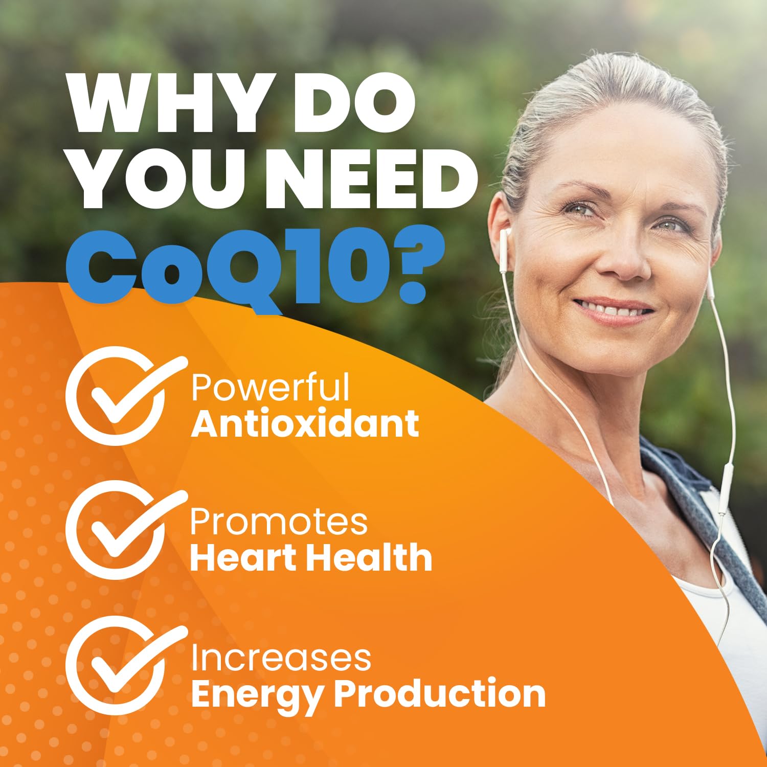 Doctor's Best CoQ10 gluten-free certification on packaging.