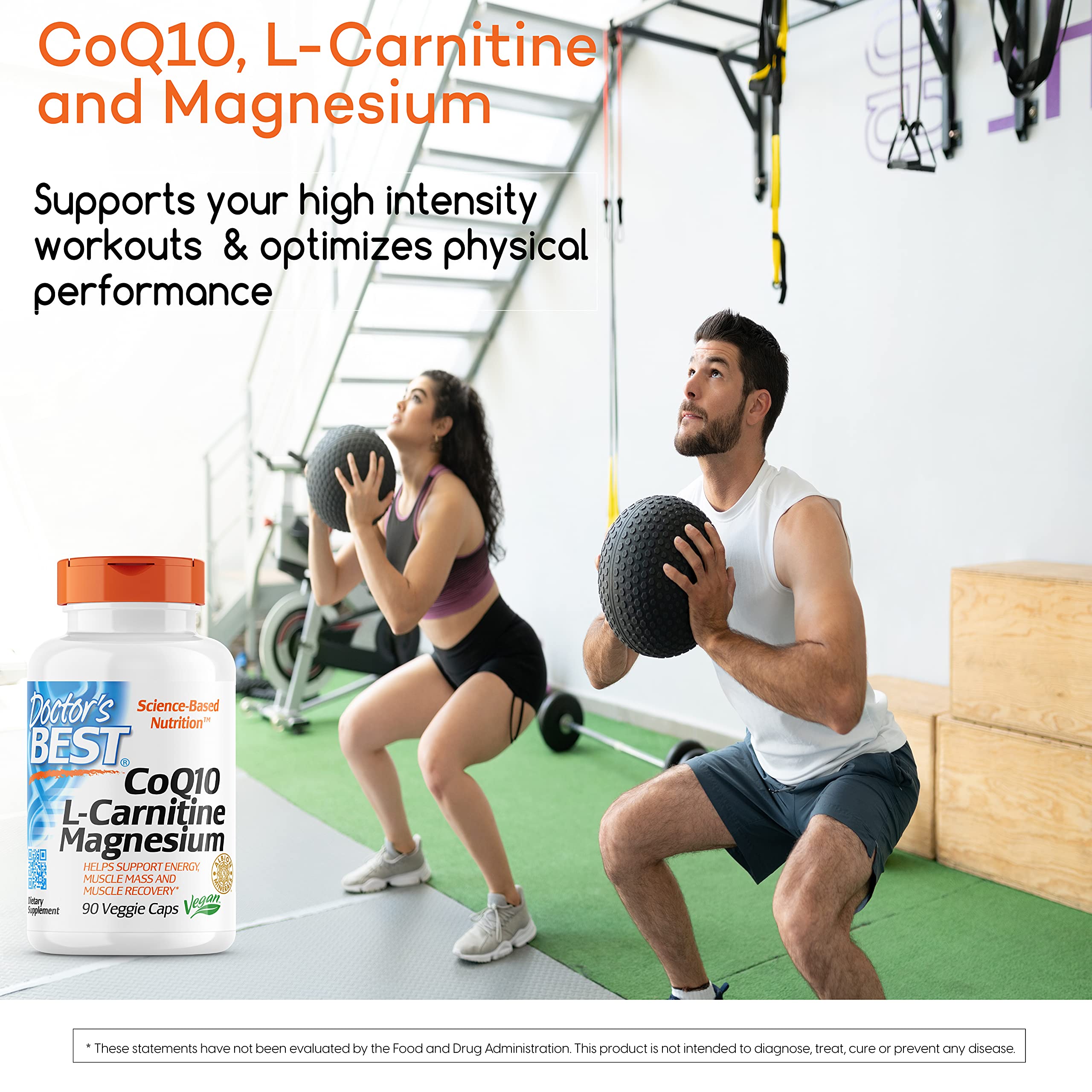 Doctor's Best capsules on workout mat suggesting recovery potential.