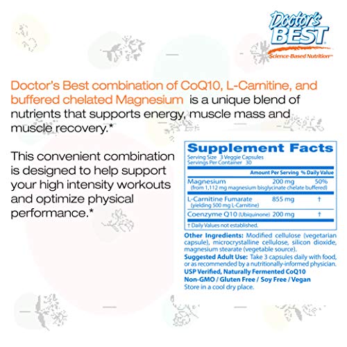 Doctor's Best capsules beside stopwatch for quick training-day integration.