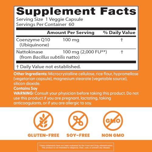 Capsules of Doctor's Best CoQ10-Nattokinase ready for daily use.