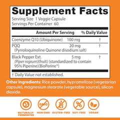 Doctor's Best CoQ10+PQQ label detail with USP verification