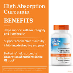 Doctor's Best Curcumin capsules show 1000 mg per serving.