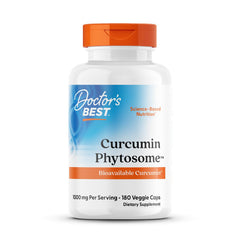 Doctors Best Curcumin Phytosome bottle front shows Meriva delivery for enhanced absorption