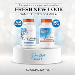 Doctors Best Curcumin Phytosome bottle label highlights vegan, non-GMO, gluten-free, soy-free formulation