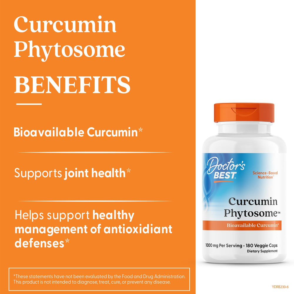 Doctors Best Curcumin Phytosome capsules tray ready for daily use