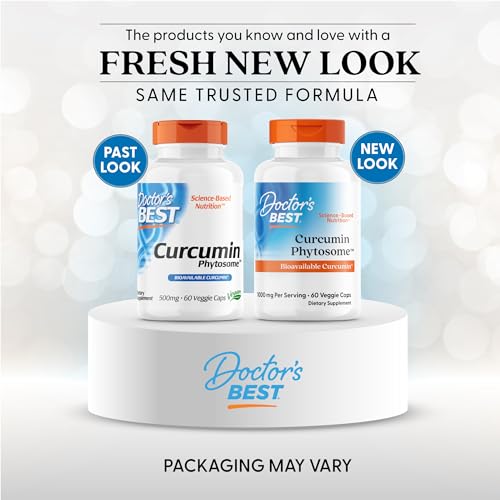 Doctor's Best Curcumin Phytosome capsules laid out highlight easy, bioavailable intake.