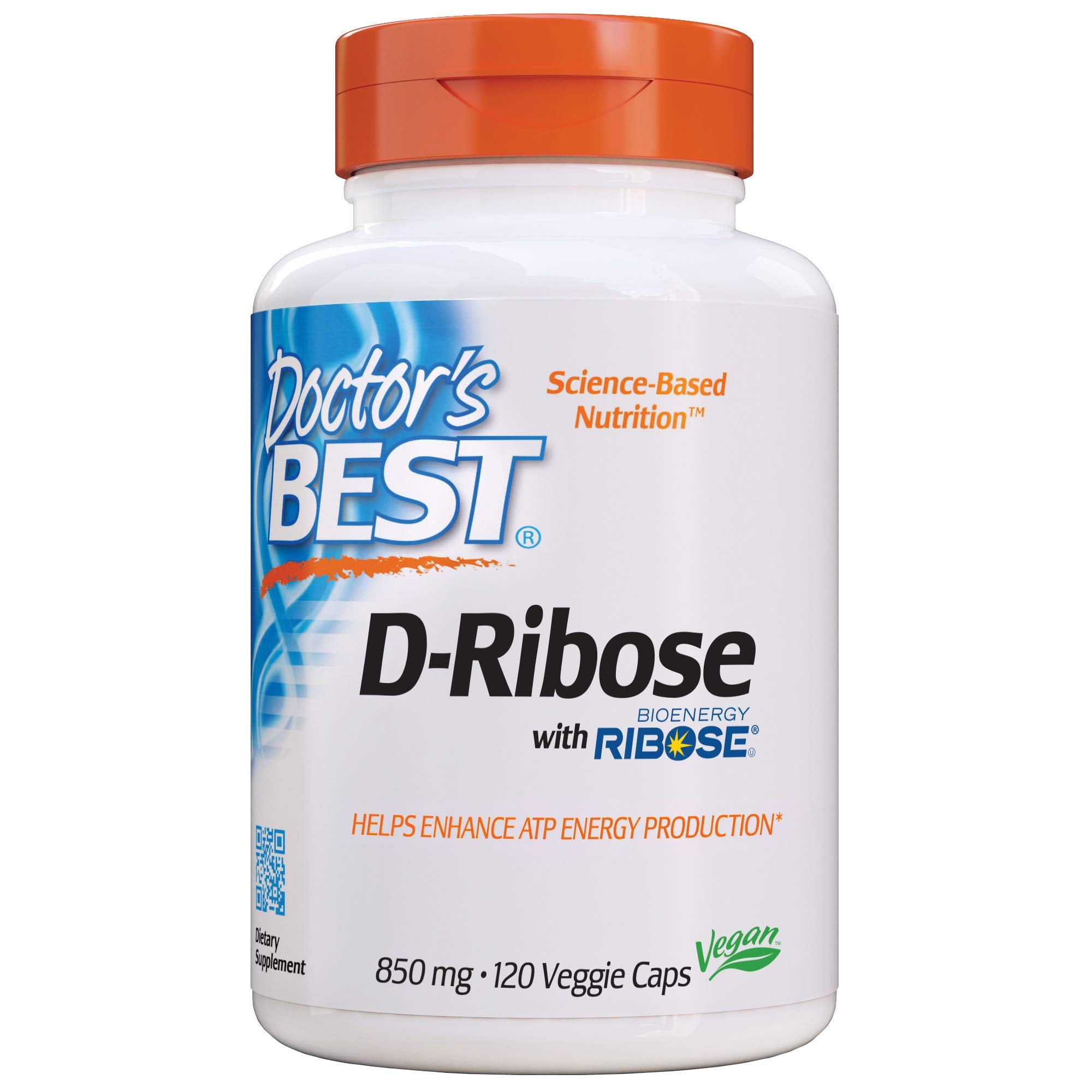 Doctor's Best D-Ribose bottle label for ATP energy support