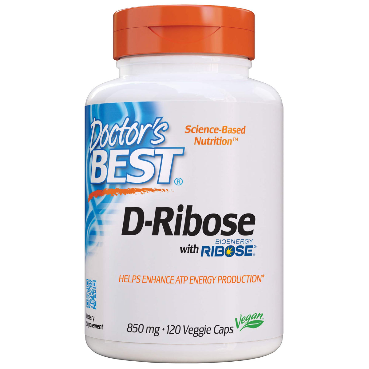 Doctor's Best D-Ribose bottle label for ATP energy support