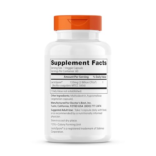 Doctor's Best Digestive Health capsules close-up illustrating easy daily support