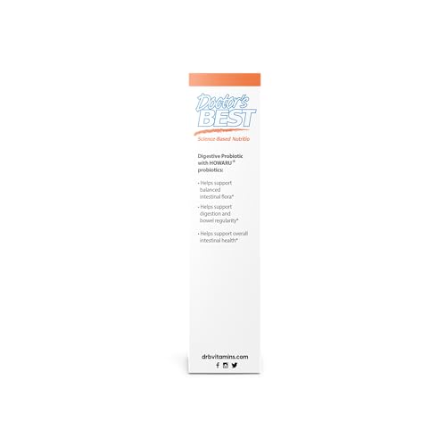 Doctors Best bottle on kitchen counter supports easy daily probiotic routine.