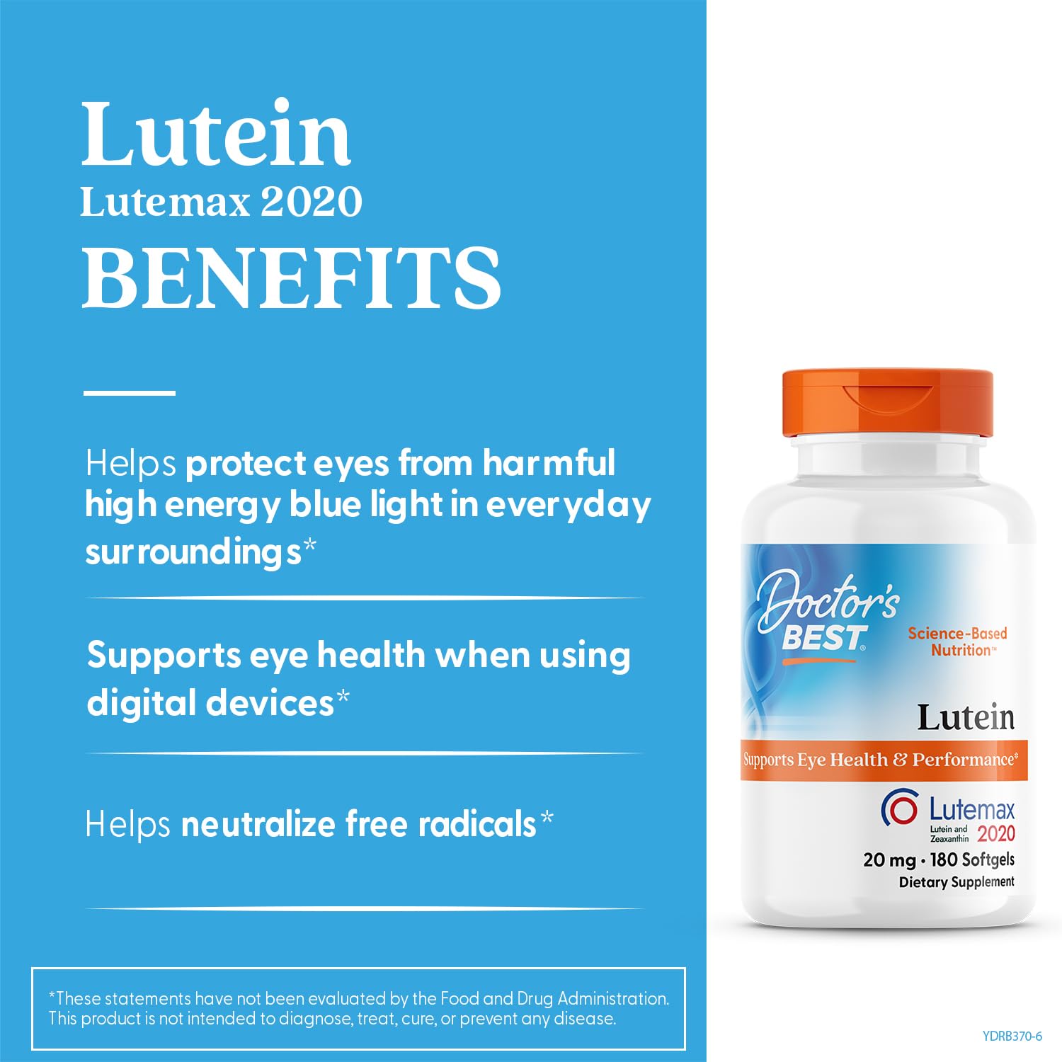 Doctors Best eye health formulation for daily visual comfort