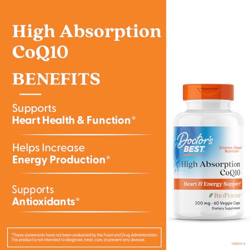 Doctor's Best fermented CoQ10 capsules highlighting natural fermentation