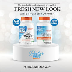 Doctor's BEST Fully Active B Complex capsules close-up for daily energy