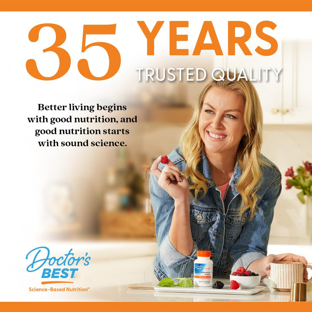 Doctor's Best Fully Active B Complex table of vitamins display.