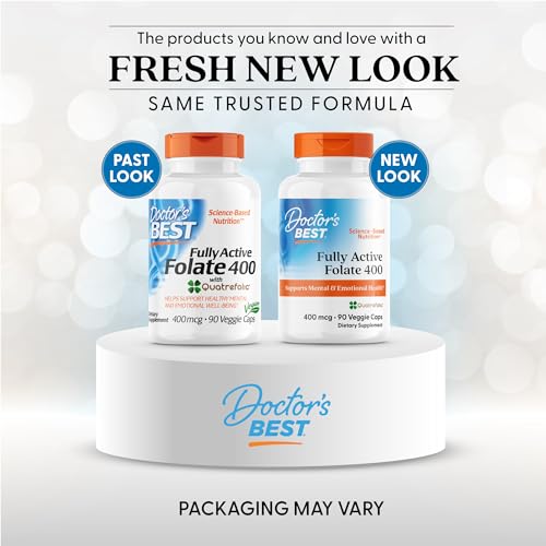 Doctor's Best Fully Active Folate bottle back outlines directions and supplement details