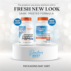 Doctor's Best bottle with OptiMSM daily serving for joint comfort.