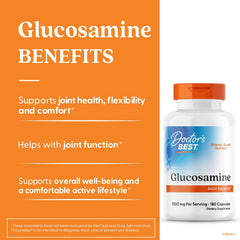 Glucosamine structure graphic from Doctor's Best shows GAGs and proteoglycans support