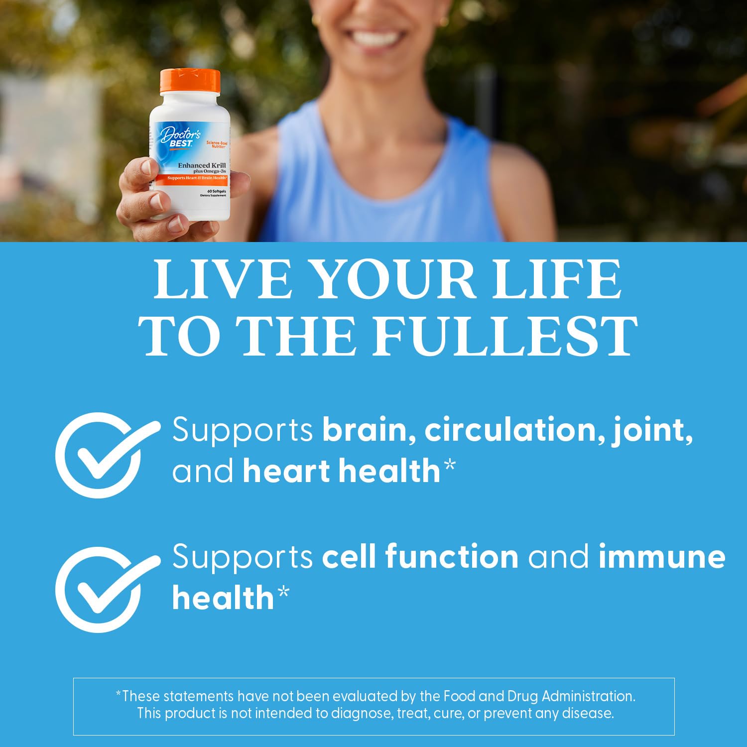 Doctors BEST gluten-free non-GMO seal on bottle for purity
