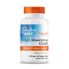 Doctor's Best High Absorption CoQ10 bottle promoting heart vitality and energy