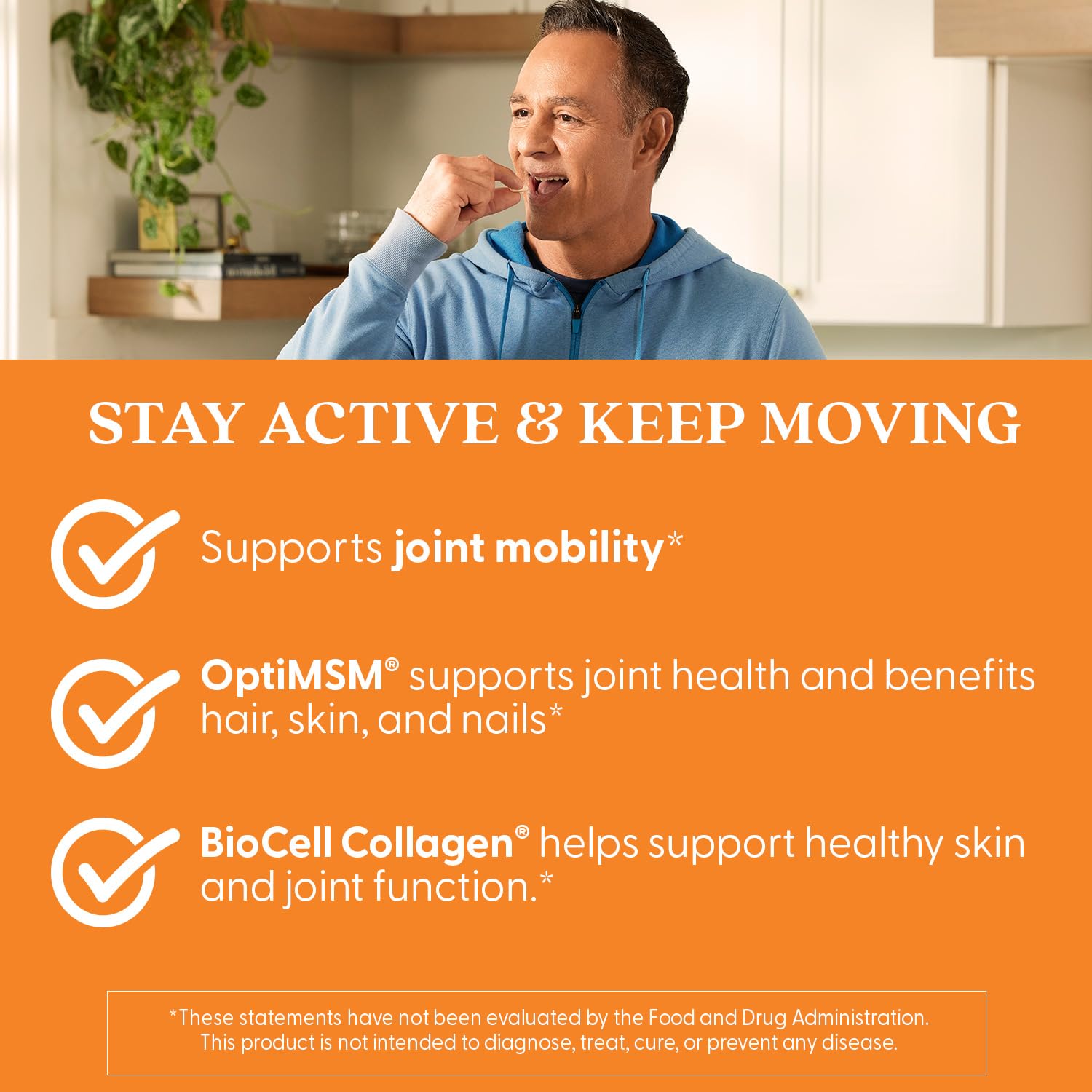 Doctor's Best Hyaluronic Acid BioCell Collagen bottle showcases skin hydration and joint health benefits.