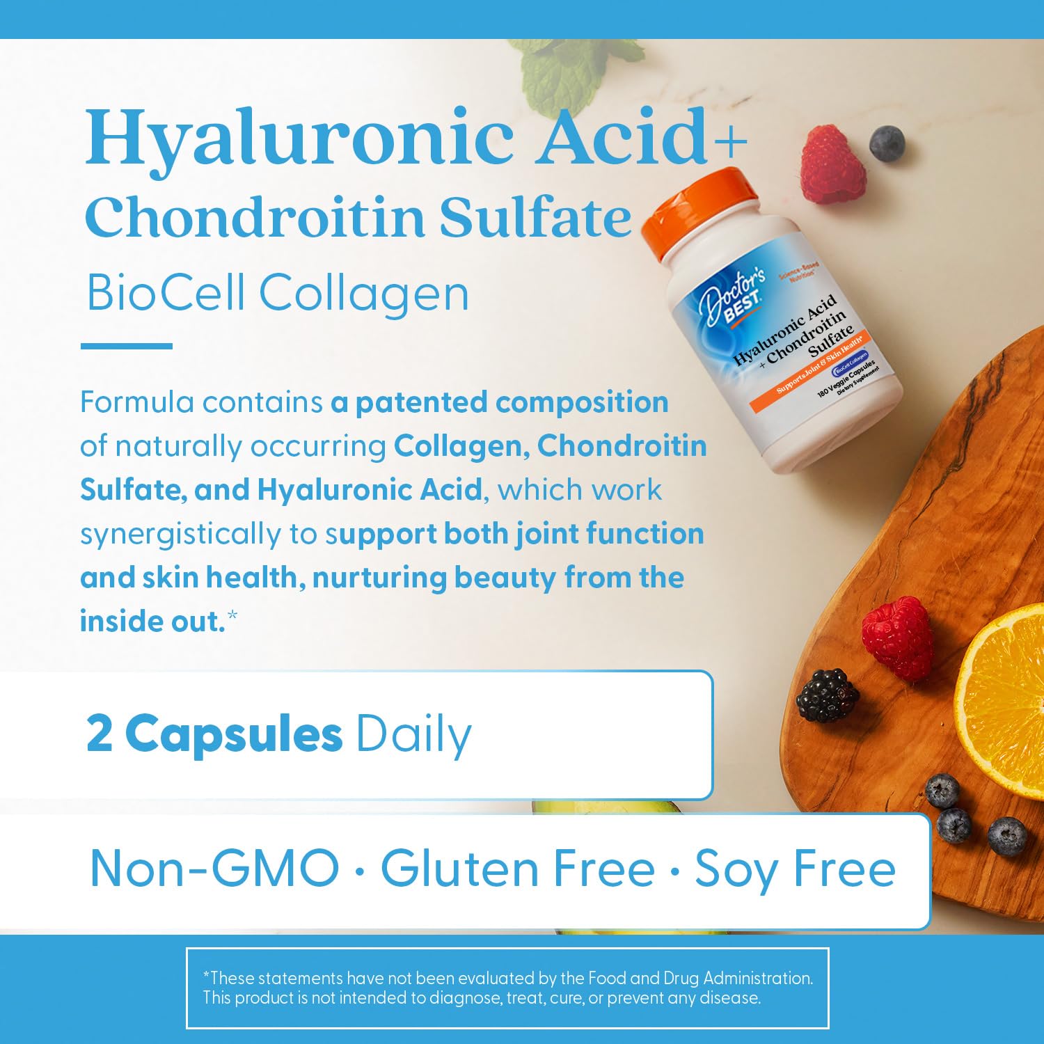 Non-GMO icon confirms clean formulation for health-conscious users.