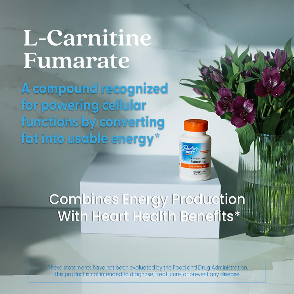 Doctor's Best L-Carnitine Fumarate bottle with brand logo clearly visible