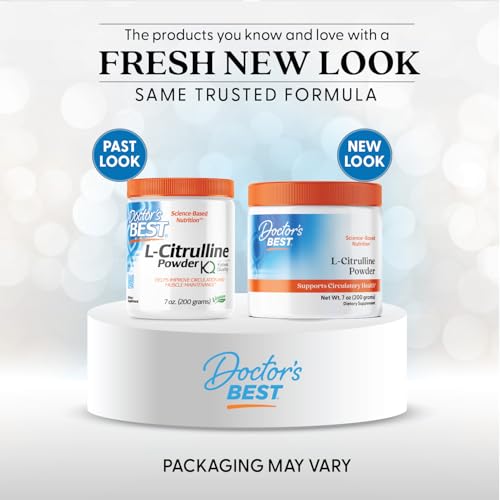 Doctors Best L-Citrulline powder dissolving in water for easy mixing.