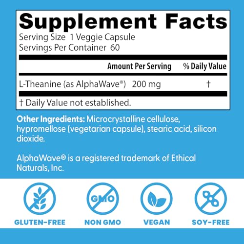 Doctor's Best L-Theanine AlphaWave label front