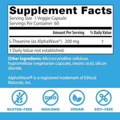 Doctor's Best L-Theanine AlphaWave label front