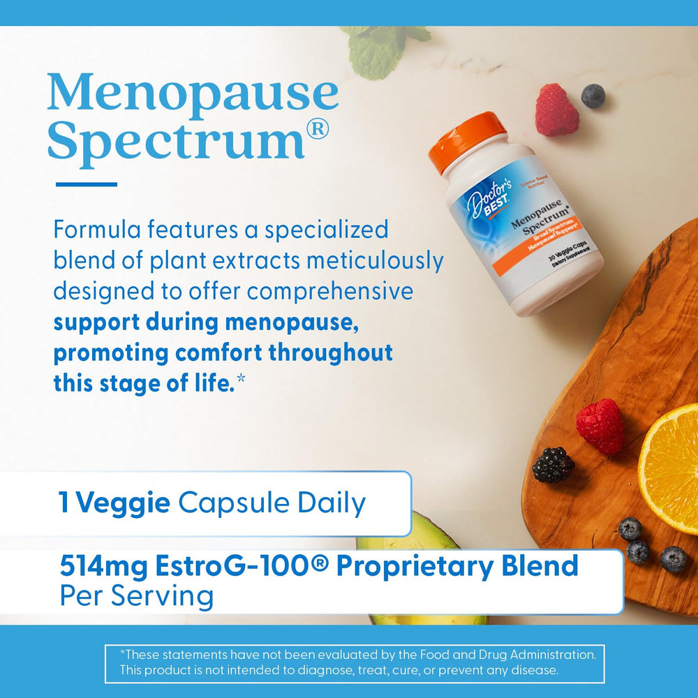 Doctor's Best EstroG-100 label front shows gluten-free vegan claims.