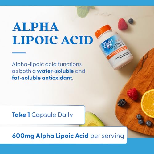 Front label with Doctor's Best logo emphasizes quality and allergen-friendly formula.