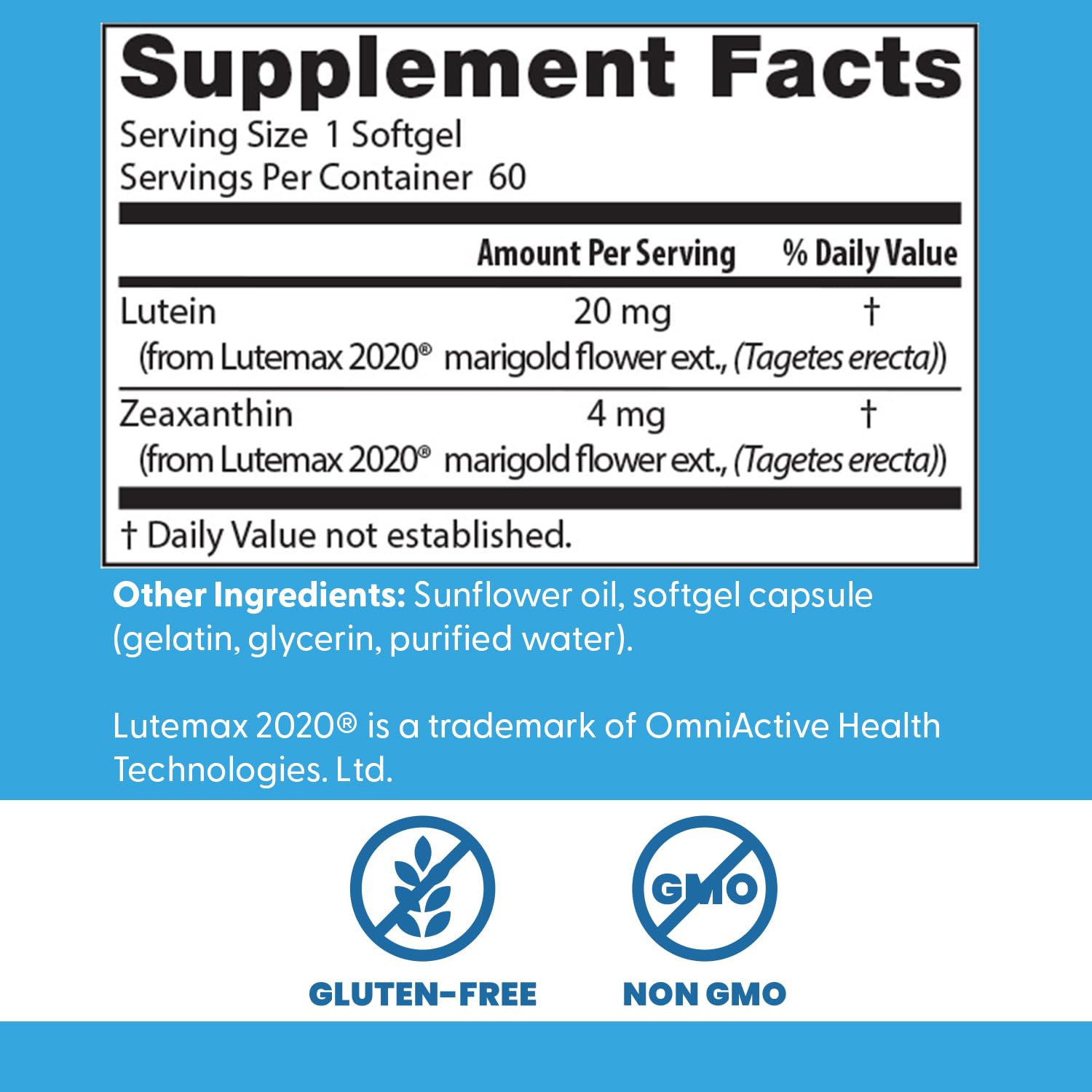 Doctor's Best Lutein capsules in glass illustrate blue light defense.