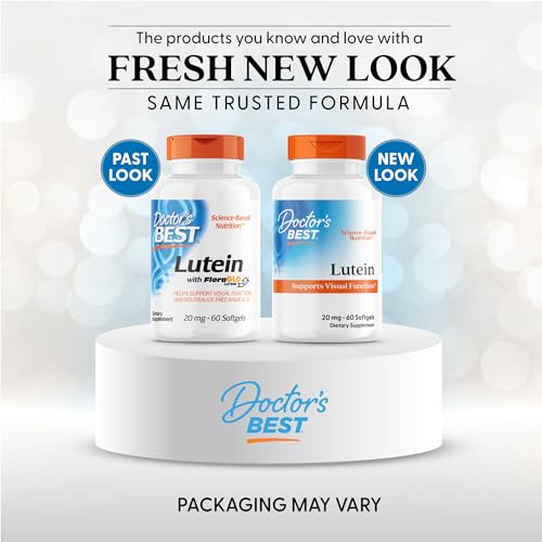Doctor's Best Lutein gluten-free label for allergen-conscious use.