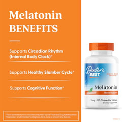 Mint-flavored melatonin chewables prepared for a bedtime routine.