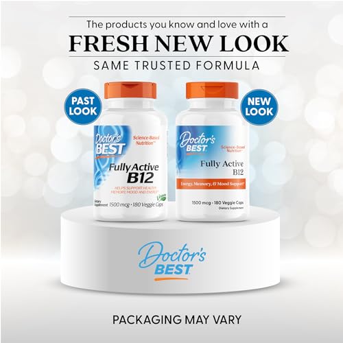 Closeup of Doctor's Best methyl B12 capsules for daily use