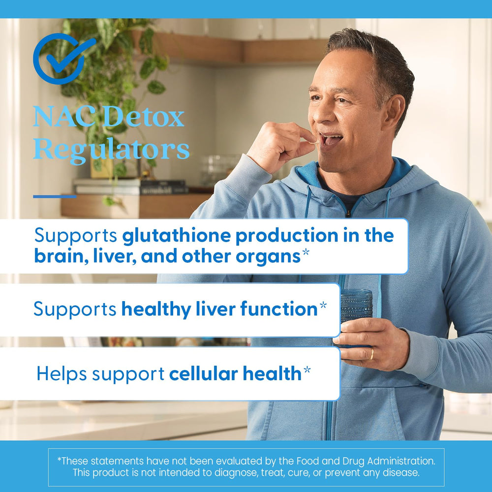 Doctor's Best NAC Detox Regulators 180-count bottle for a long-term routine.