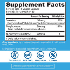 Product label highlights non-GMO, gluten-free, soy-free, vegetarian formulation
