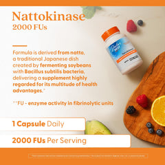 Doctor's Best Nattokinase bottle cap emphasizes easy daily dosing.