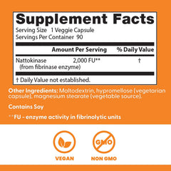Doctor's Best nattokinase vegan capsules emphasize non-GMO formulation
