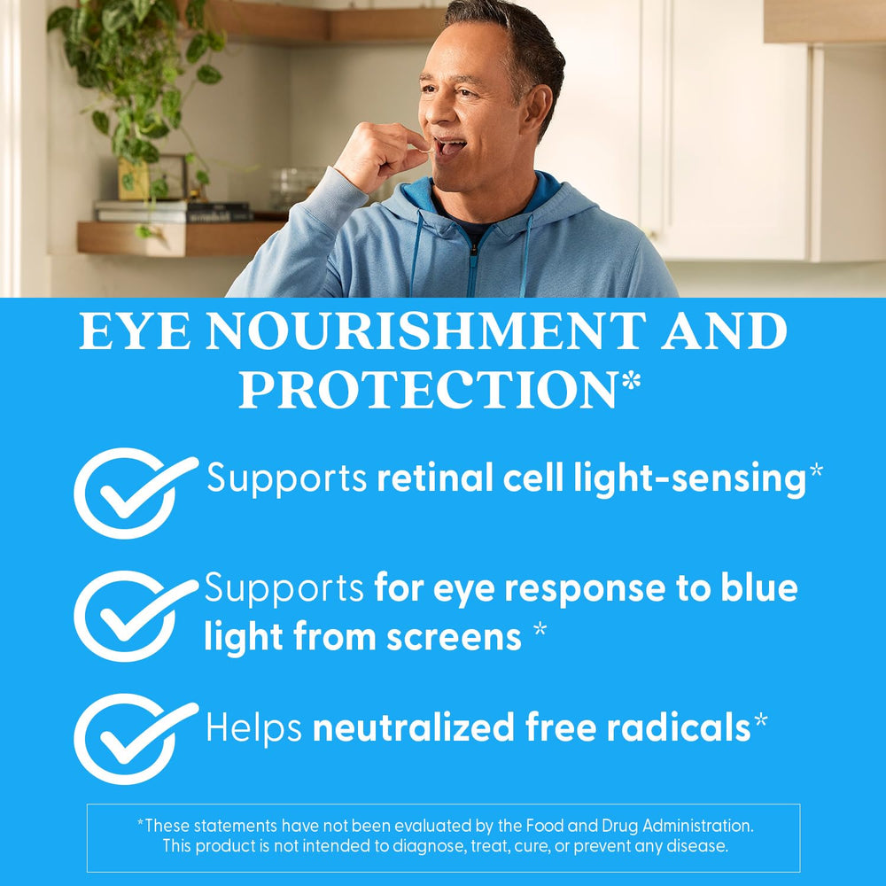 Retina health graphic featuring Doctor's Best logo and Lutemax 2020 benefits