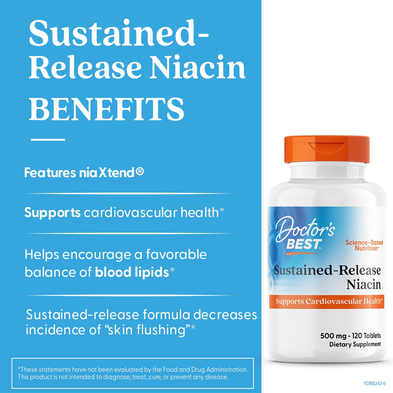 Doctors Best nutrition label confirms non-GMO, gluten-free, vegan formulation.