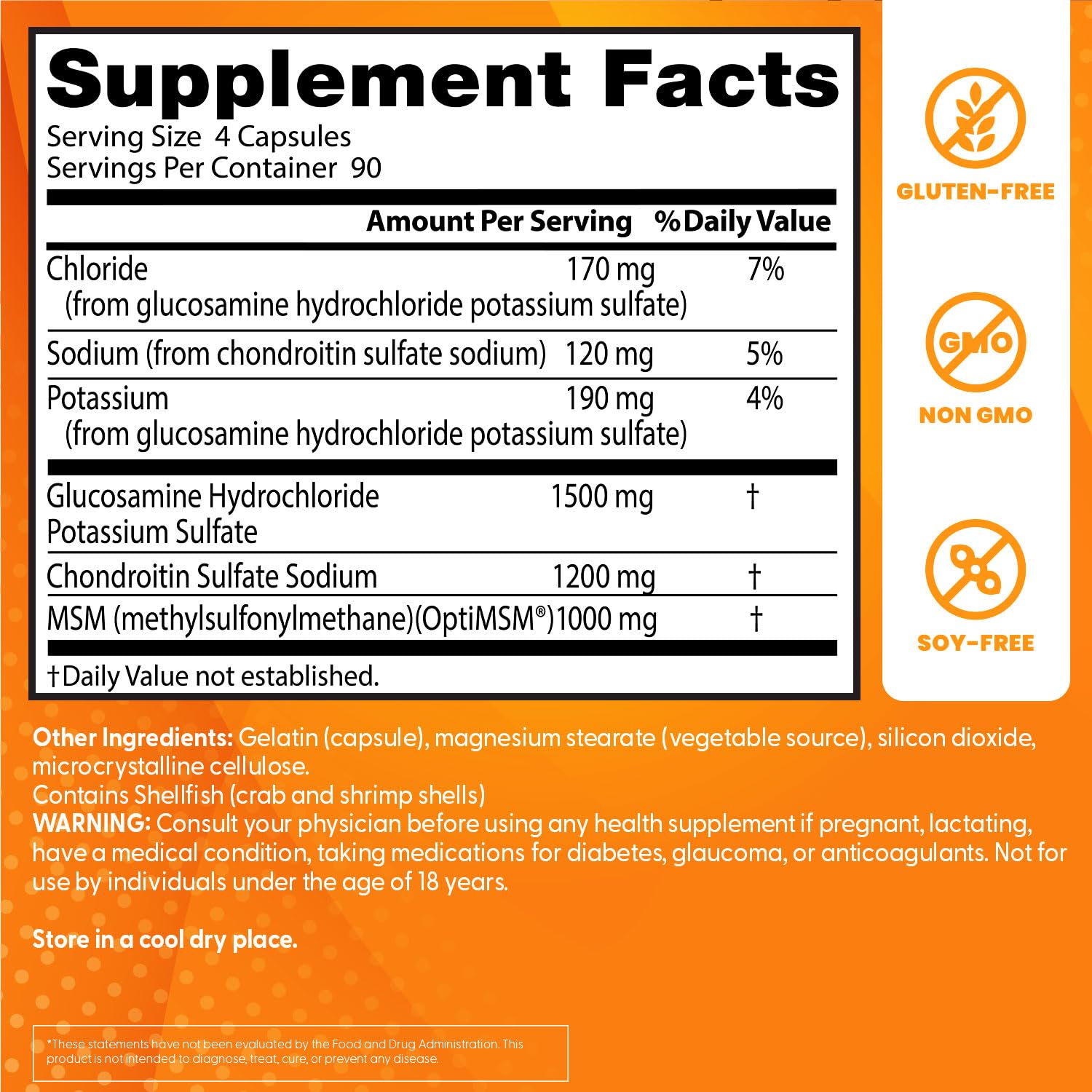 OptiMSM purity label highlighting the bioavailable sulfur benefits