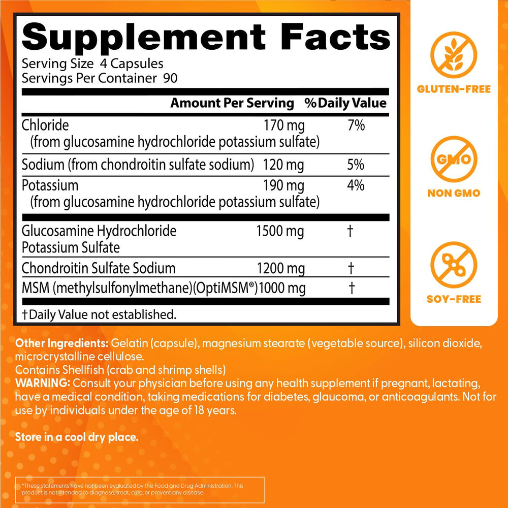 OptiMSM purity label highlighting the bioavailable sulfur benefits